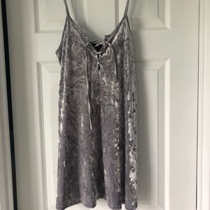 Forever 21 Silver Velvet Dress